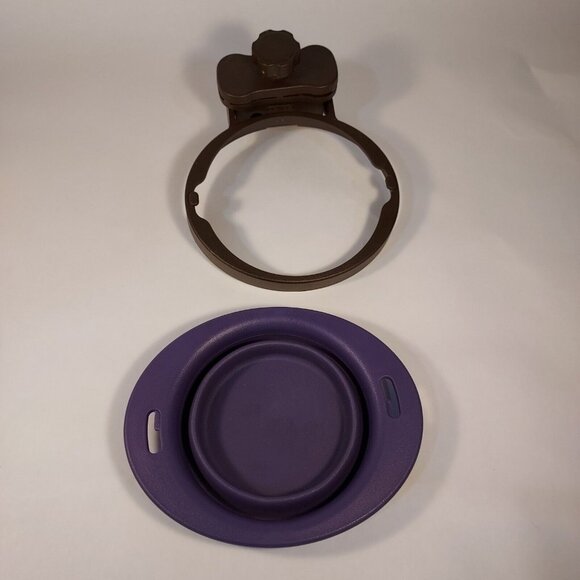 Pet Travel Bowls Collapsible Set Of 2 Small Create Purple Petcore - Picture 6 of 6